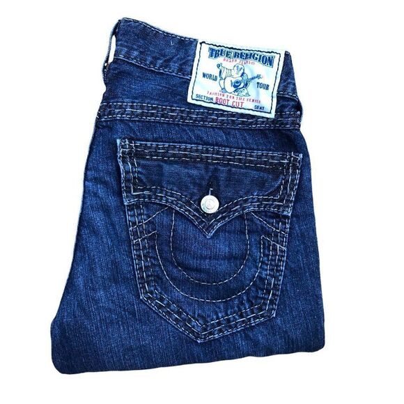 TRUE Religion Jeans Size 31 BOOT CUT Blue - Picture 5 of 13